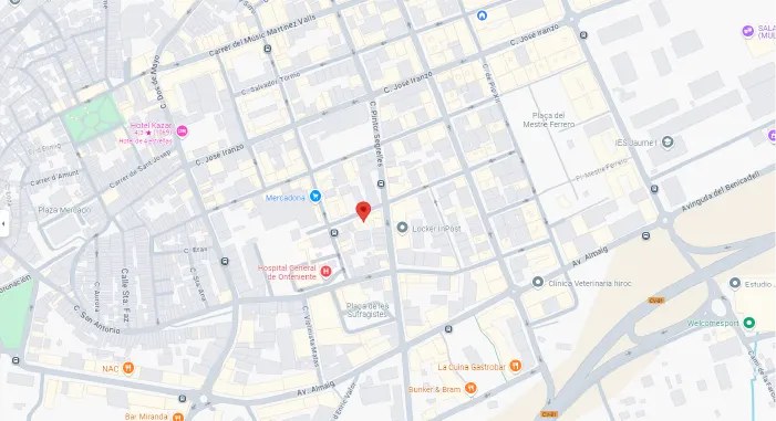 Mapa con la ubicación del Bar Restaurante Camarena en Ontinyent